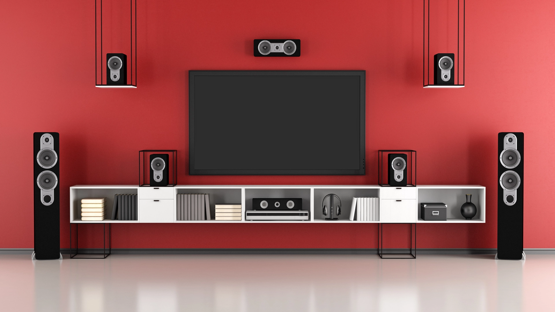 Select big LED, speakers and equipment for your basement home theater according to our guide 